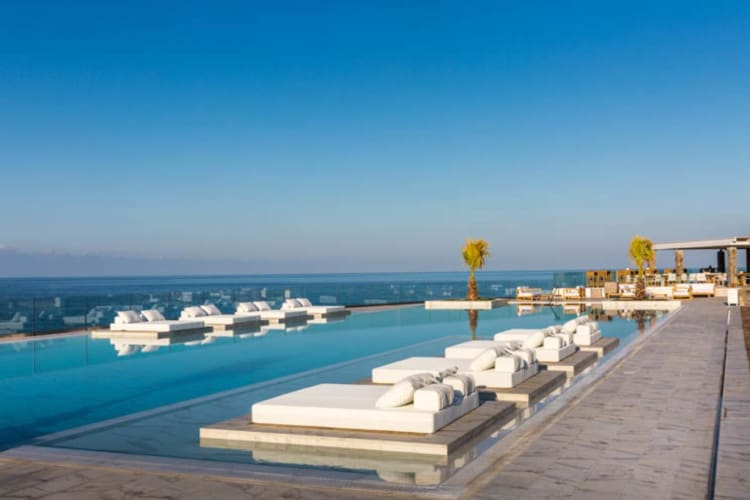 Pool and sunbeds